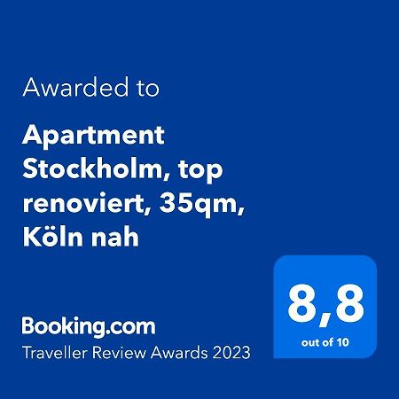 Apartment Stockholm, Top Renoviert, 35Qm, Koeln Nah Bergisch Gladbach Exterior foto